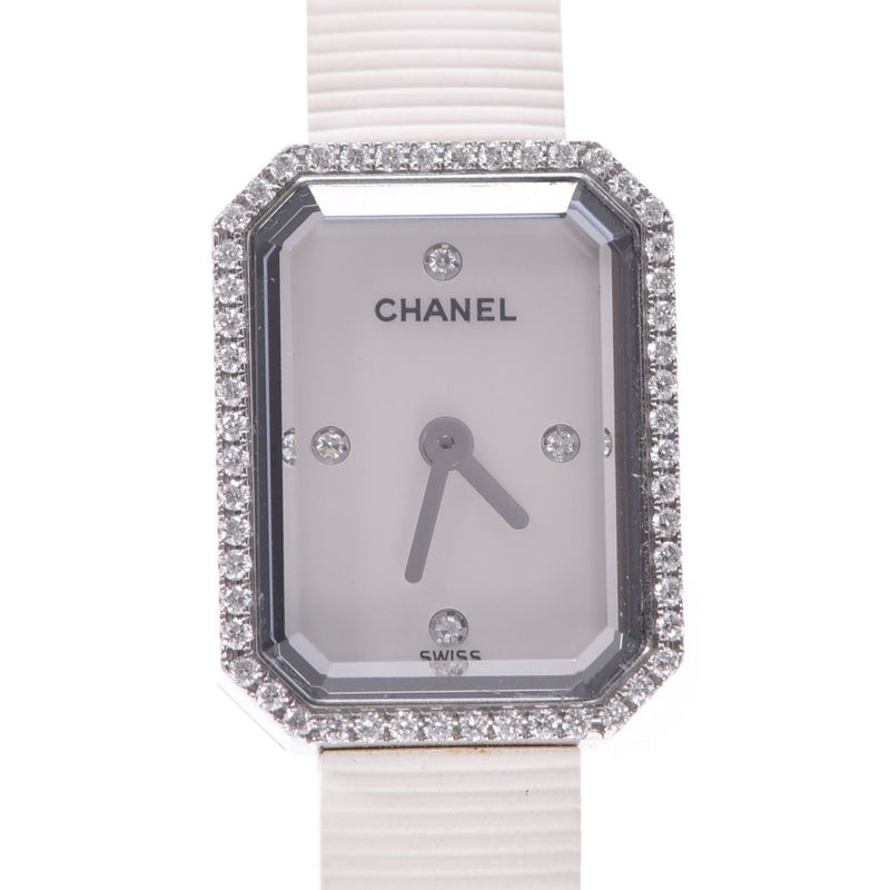 CHANEL シャネル プルミエール ベゼルダイヤ H2433 レディース SS/ラバー 腕時計 クオーツ シェル文字盤 Aランク 中古 銀蔵