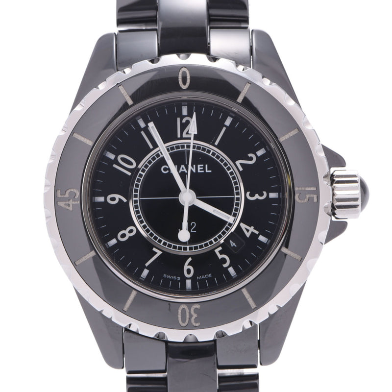 Chanel Chanel J12 33mm old breath H0682 Boys Black Ceramic / SS Watch Quartz Black Table A-Rank Used Silgrin