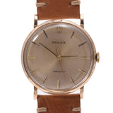 ROLEX ロレックス プレジション アンティーク 9659 メンズ YG/革 腕時計 手巻き シャンパン文字盤 ABランク 中古 銀蔵