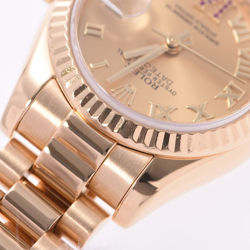 ROLEX Rolex Day Just 179178 Women's YG Watch Automatic Changing Champagne Shambra A-Rank Used Sinkjo