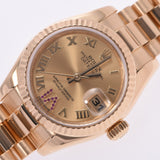 ROLEX Rolex Day Just 179178 Women's YG Watch Automatic Changing Champagne Shambra A-Rank Used Sinkjo