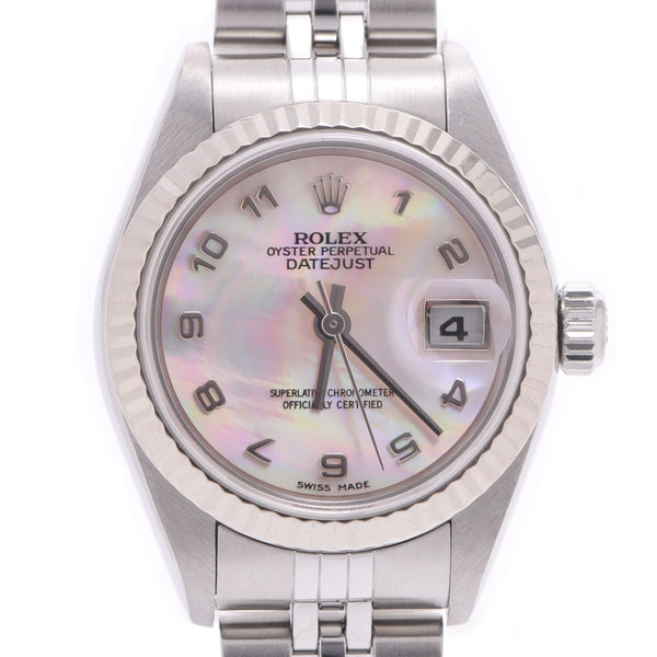 ROLEX ロレックス デイトジャスト 79174NA レディース WG/SS 腕時計 自動巻き シェル文字盤 Aランク 中古 銀蔵