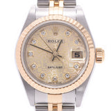 ROLEX Rolex Datejust 10P Diamond Horicon 79173G Women's YG/SS Watch Automatic Winding Champagne Carved Computer Dial A Rank Used Ginzo