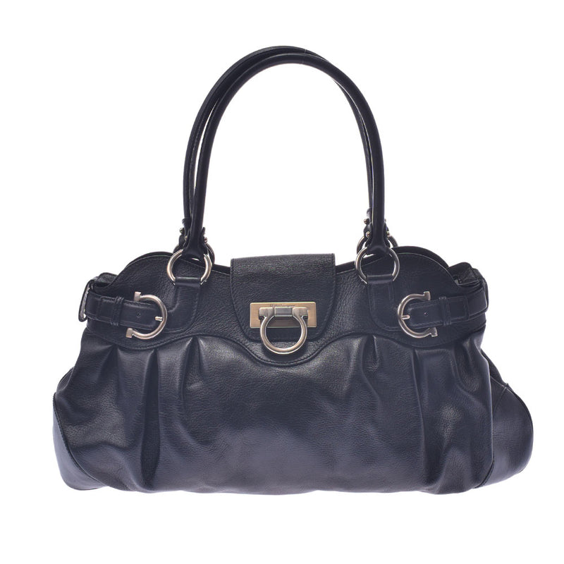 [Financial sales] Salvatore Ferragamo Ferragamo Gantini Handbags Black Women's Curf Tote Bag A-Rank Used Sinkjo