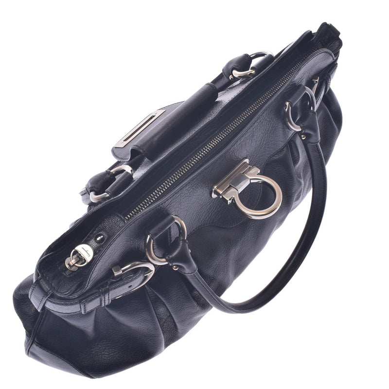 [Financial sales] Salvatore Ferragamo Ferragamo Gantini Handbags Black Women's Curf Tote Bag A-Rank Used Sinkjo