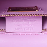 Salvatore Ferragamo Ferragamo Chain Shoulder Ribbon Motif Purple Gold Bracket Ladies Leather Shoulder Bag A-Rank Used Sinkjo