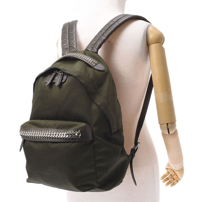 STELLA MCCARTNEY Stella McCartney Backpack Khaki Women's Nylon Rucks Day Pack B Rank Used Sinkjo