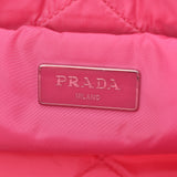 Prada Prada Bomber 2way包粉红色银色配件女士尼龙手袋B等级使用Silgrin