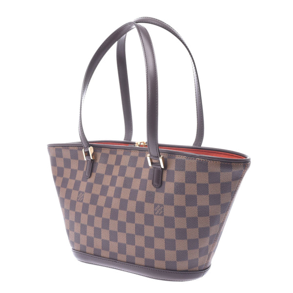 LOUIS VUITTON ルイヴィトン ダミエ マノスクPM トートバッグ ブラウン N51121 レディース ダミエキャンバス ハンドバッグ Aランク 中古 銀蔵