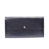 LOUIS VUITTON Louis Vuitton Monogram Mat Portomone Credit Blue M65175 Ladies Monogram Mat Long Wallet A Rank Used Ginzo