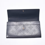 LOUIS VUITTON Louis Vuitton Monogram Mat Portomone Credit Blue M65175 Ladies Monogram Mat Long Wallet A Rank Used Ginzo