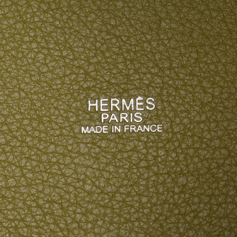 HERMMES爱马仕皮可坦摇滚PM阿尼斯绿钯金配件□I刻印（2005年左右）女士三丽英克里曼斯手提包AB等级二手银藏