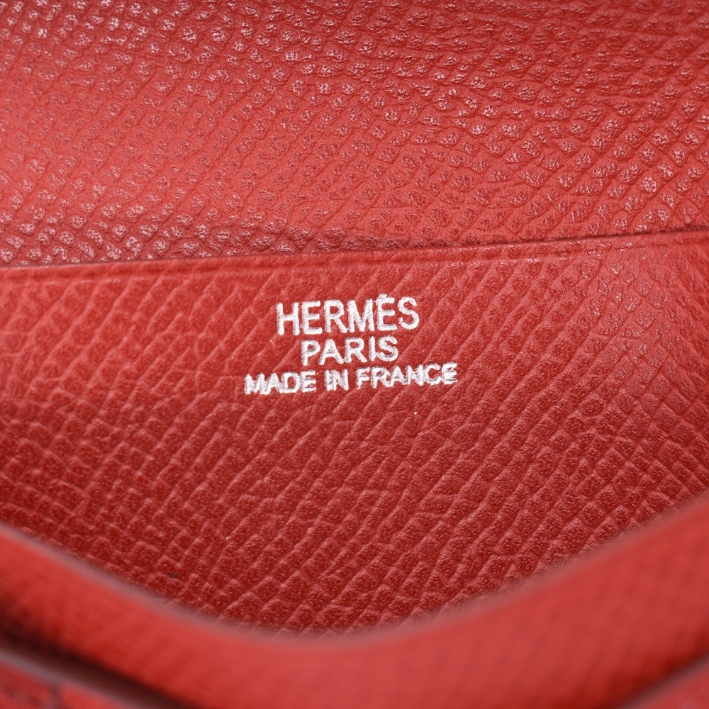 エルメス HERMES コンパクト ベアン新型シルバー金具□I 刻印 HERMES（エルメス） ベアンコンパクト 財布 ブラック シルバー金具 Y