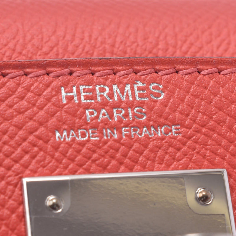 HERMES エルメス ケリー 32 外縫い 2WAYバッグ ローズジャイプール シルバー金具 X刻印(2016年頃) レディース ヴォーエプソン ハンドバッグ 未使用 銀蔵