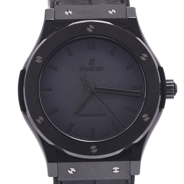HUBLOT Hublot Classic Fusion Berluti Limited to 500 511.CM.0500.VR.BER16 Men's Ceramic / Rubber Watch Automatic Black Dial A Rank Used Ginzo