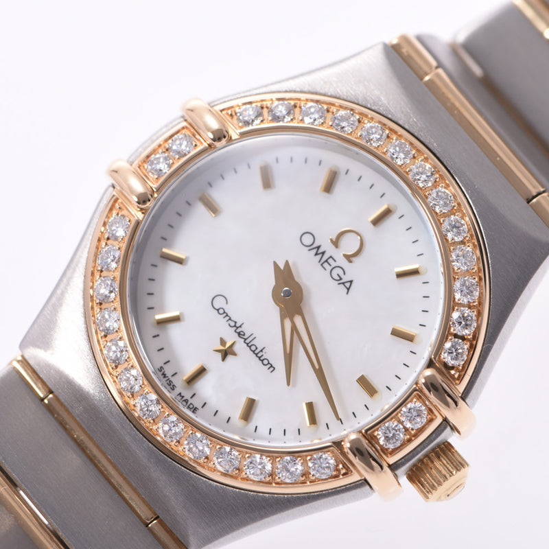 Omega Omega Constellation Bezel Diamond 1267.70 Women's YG / SS Watch Quartz Shell Shaker A-Rank Used Silgrin