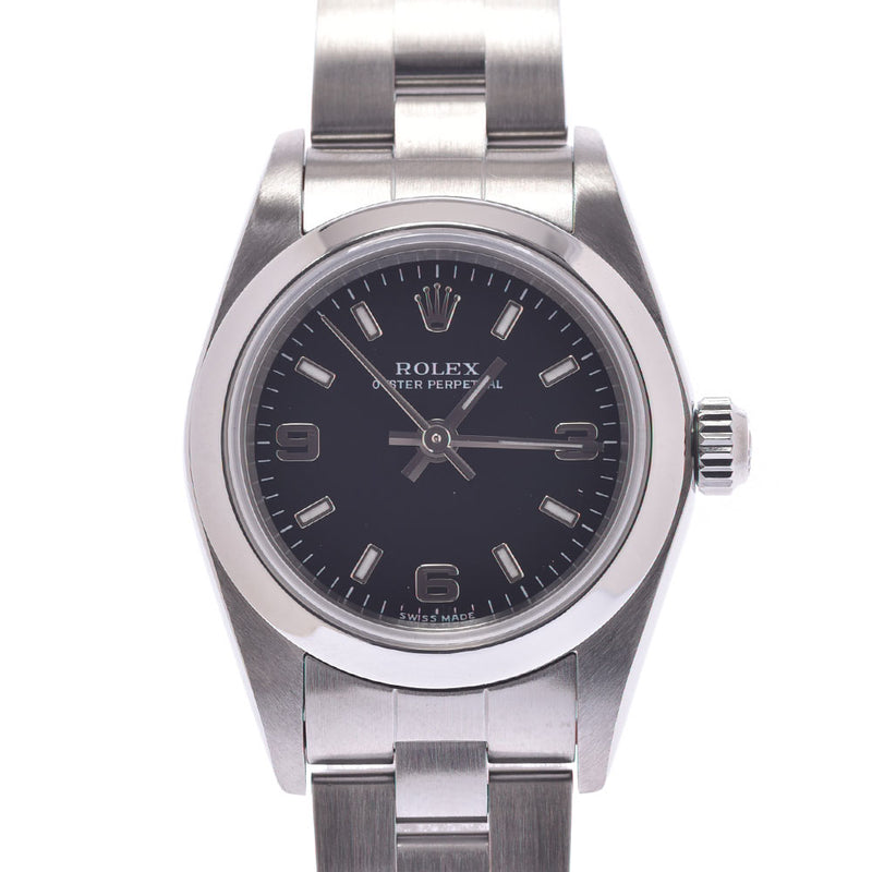 腕時計ロレックス⭐️新品未使用近オイスターパーペチュアル❤️76080黒ブラック文字盤