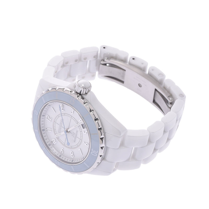 CHANEL Chanel J12 38mm Soft Blue H4341 Men's White Ceramic Watch Automatic Wound White Figure A Rank Used Silgrin