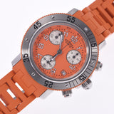 Hermes Hermes Clipper Diver Chrono CL2.316 Boys SS / Rubber Watch Quartz Orange Table A-Rank Used Silgrin