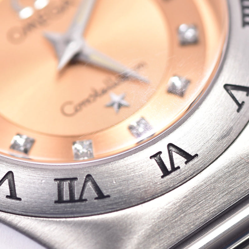 Omega Omega Constellation Mini Cindy Crawford Limited 12P钻石1564.65女士手表粉红色Shamin AB排名使用水池