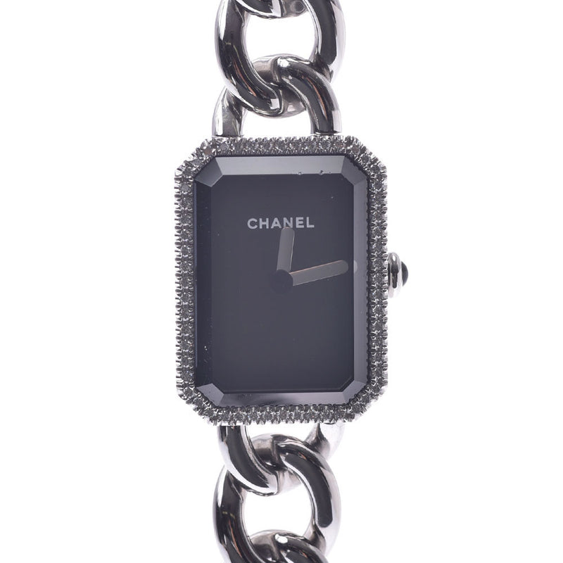 Chanel Chanel Premiere Bezel Diamond H3252 Women's SS Watch Quartz Black Table A-Rank Used Sinkjo