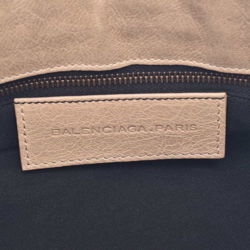 [Financial sales] BALENCIAGA Valenciaga The Fork Beige Unisex Curf Shoulder Bag B Rank Used Silgrin