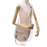 [Financial sales] BALENCIAGA Valenciaga The Fork Beige Unisex Curf Shoulder Bag B Rank Used Silgrin