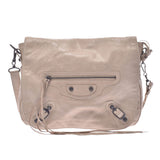 [Financial sales] BALENCIAGA Valenciaga The Fork Beige Unisex Curf Shoulder Bag B Rank Used Silgrin