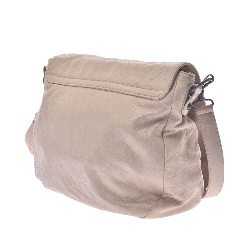 [Financial sales] BALENCIAGA Valenciaga The Fork Beige Unisex Curf Shoulder Bag B Rank Used Silgrin