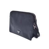 【Financial Sale】 Prada Prada Black Men's Safiano Clutch Bag AB Rank Used Sinkjo