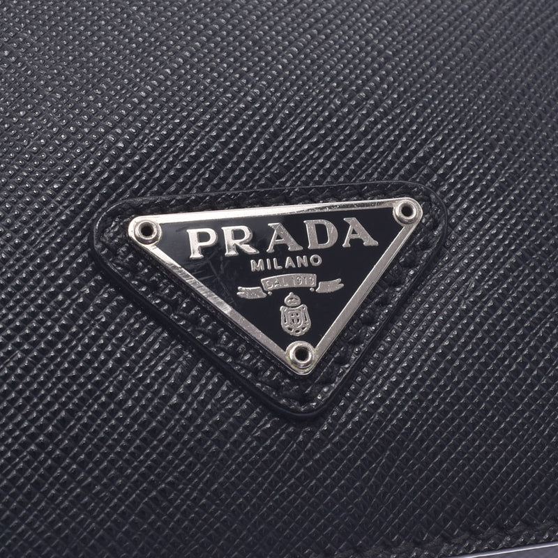 【Financial Sale】 Prada Prada Black Men's Safiano Clutch Bag AB Rank Used Sinkjo