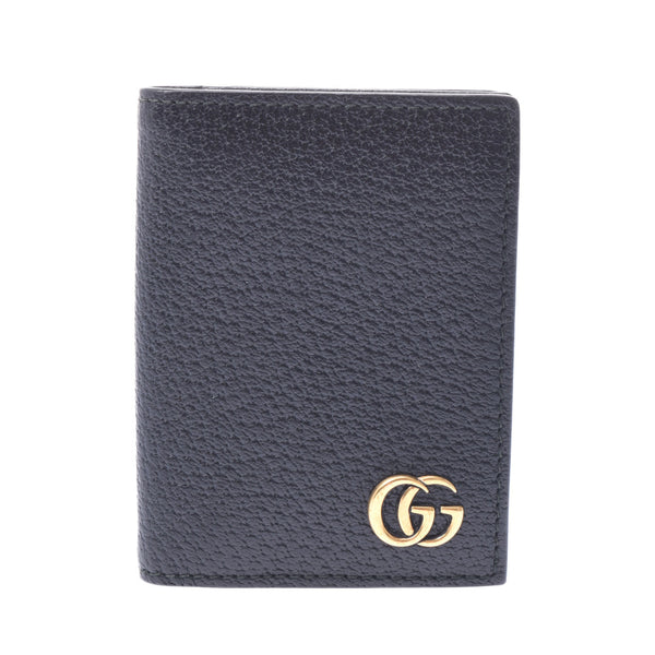 GUCCI Gucci GG Mermont Black 428737 Men's Card Case A-Rank Used Silgrin