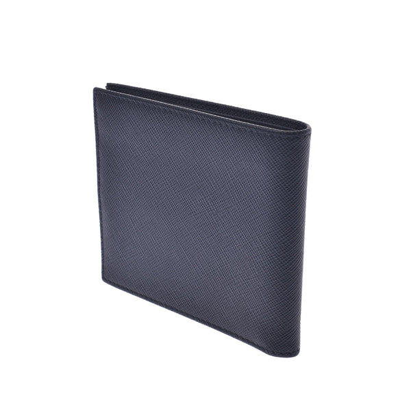 PRADA Prada Two-folded wallpaper black men's Safiano wallet AB rank used Silgrin