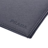 PRADA Prada Two-folded wallpaper black men's Safiano wallet AB rank used Silgrin