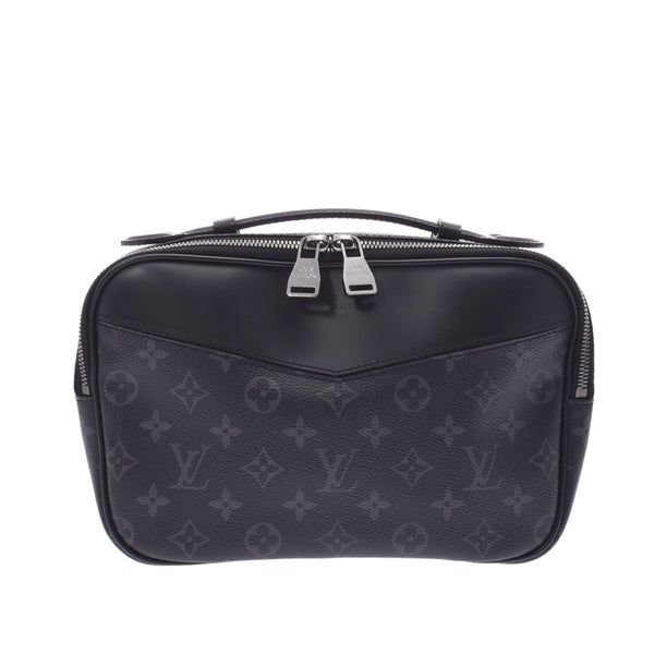 【Financial Results Sale】 LOUIS VUITTON Louis Vuitton Monogram Eclipse Bumback Black/Grey M42906 Men's Body Bag A Rank Used Ginzo