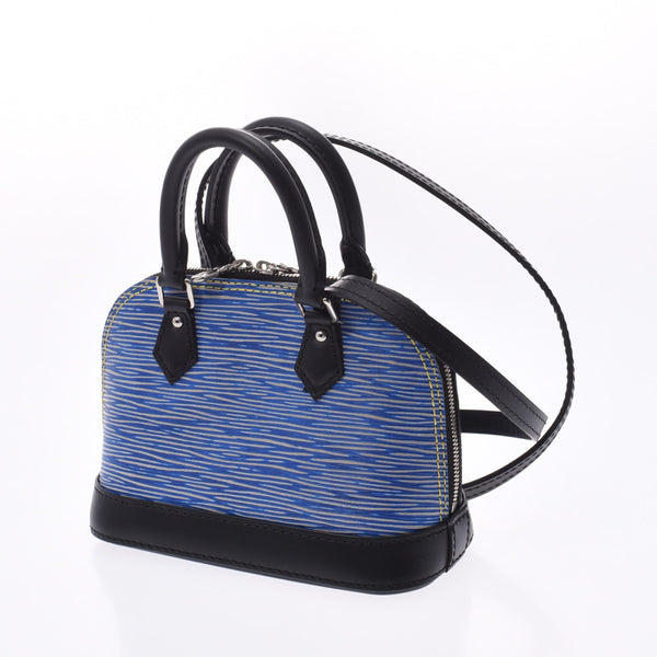 Louis Vuitton Louis Vuitton Epi Nano Aalma 2way Bag Denim M41578 Women's Epireser Handbags A-Rank Used Silgrin