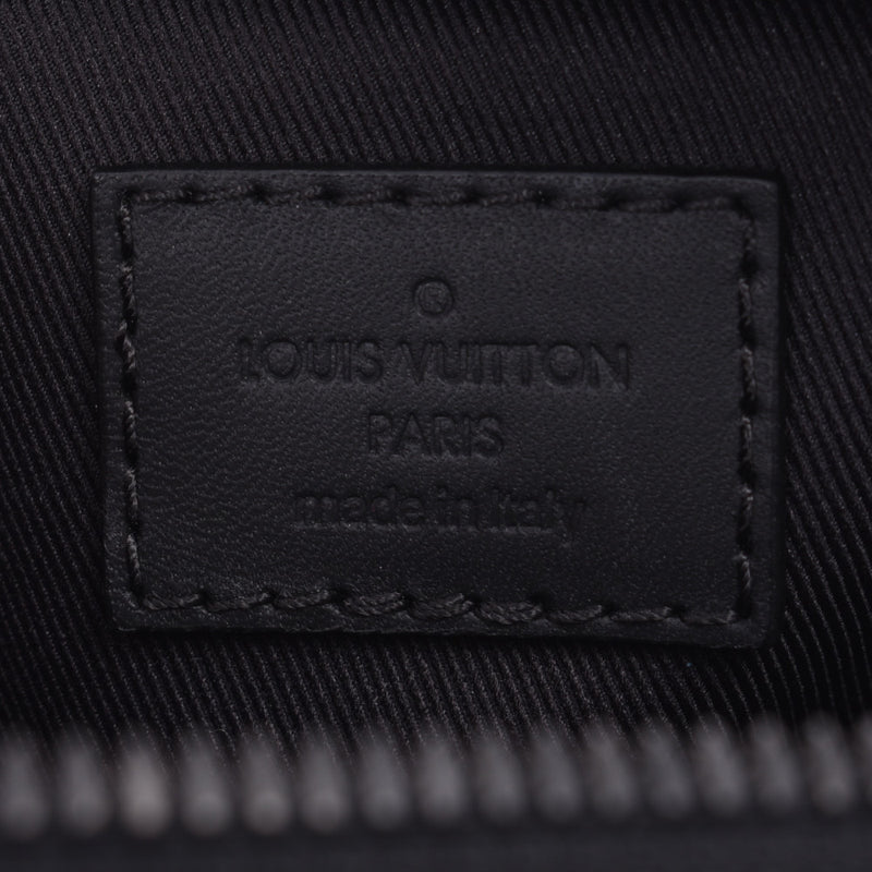 Louis Vuitton Monogram shadow Danube PM black m43681 men's leather shoulder bag a rank Silver