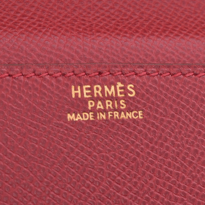 Hermes Hermes Rougebiff○Z-ingraved（1996年左右）UniSex Kushuber离合器包B等级使用水池