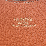 HERMES Hermes Deblesense 36 Reversible Bi-Color Orange/Gold □O Engraved (circa 2011) Unisex Trillon Clemence Tote Bag A Rank Used Ginzo