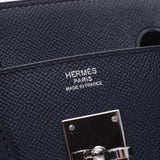 Hermes Hermes Burkin 30 Blue Nei Silver Bracket A Engraved (around 2017) Women's Voepson Handbag A-rank used Silgrin