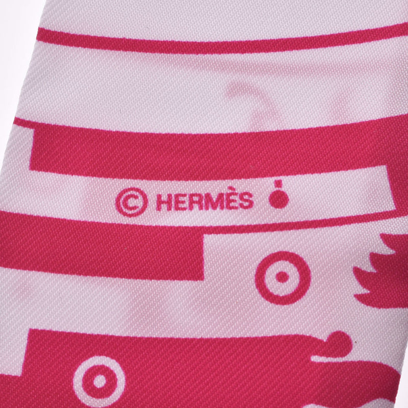 Hermes Hermes Twilley New Tag Astrology / Dot / Astrologie A POIS Engineering / Pink / White Women Silk 100% Scarf Unused Silver