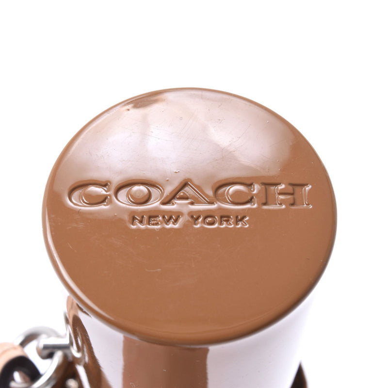 COACH コーチ シグネチャー 折りたたみ傘 ワンタッチ開閉式 ベージュ系 63364 ユニセックス ブランド小物 未使用 銀蔵