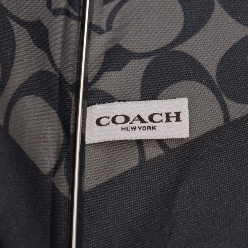 COACH コーチ シグネチャー 折りたたみ傘 ミニ グレー/黒 F63365 レディース ブランド小物 未使用 銀蔵