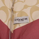 COACH コーチ シグネチャー 折りたたみ傘 ミニ アイボリー/ルージュ F63365 レディース ブランド小物 新同 中古 銀蔵