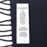 COACH Coach Signature Muffler &amp; Knit Cap Set Black C0647 Unisex Wool 95% Cashmere 5% Muffler Unused Ginzo