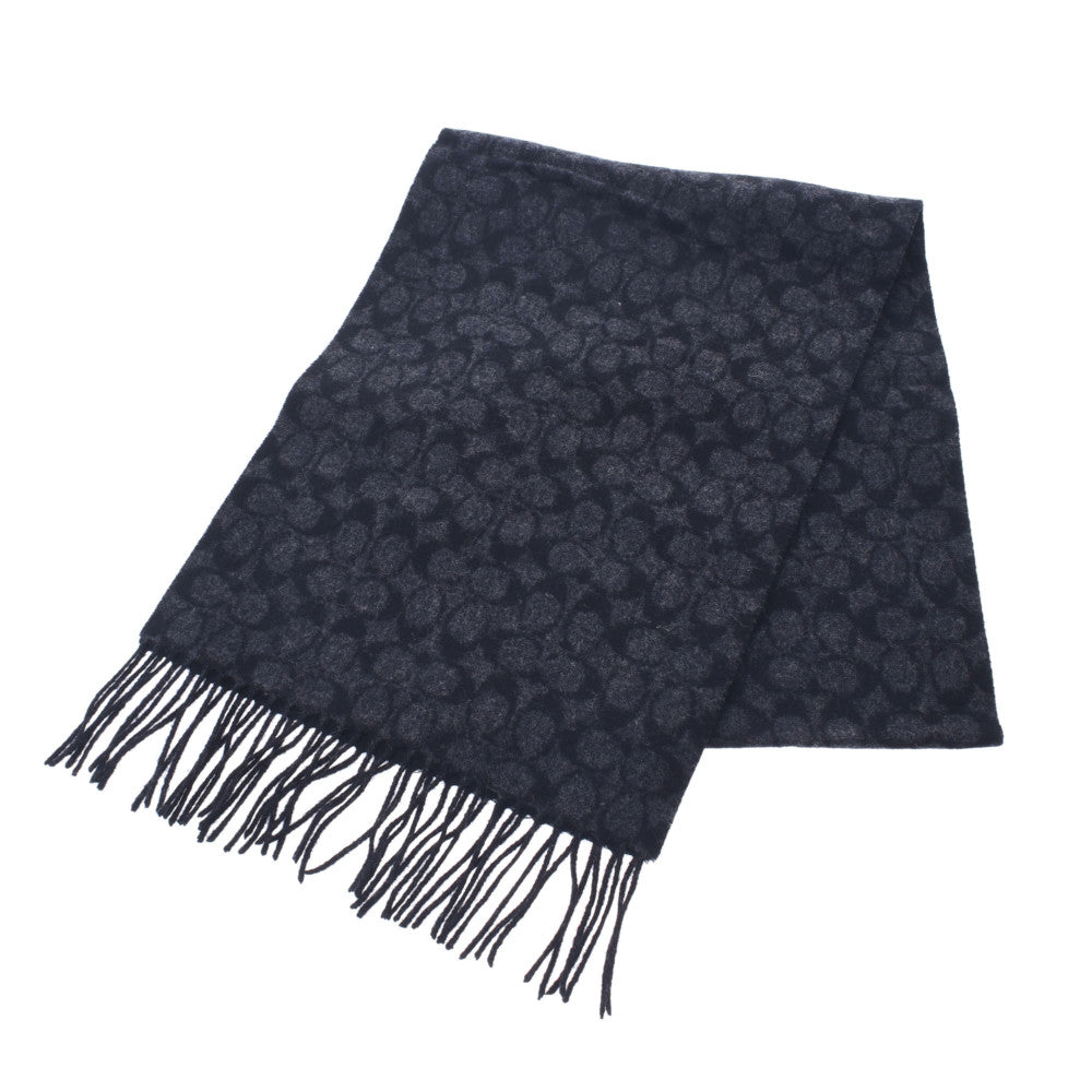 コーチシグネチャー マフラー&ニット帽セット 黒 ユニセックス