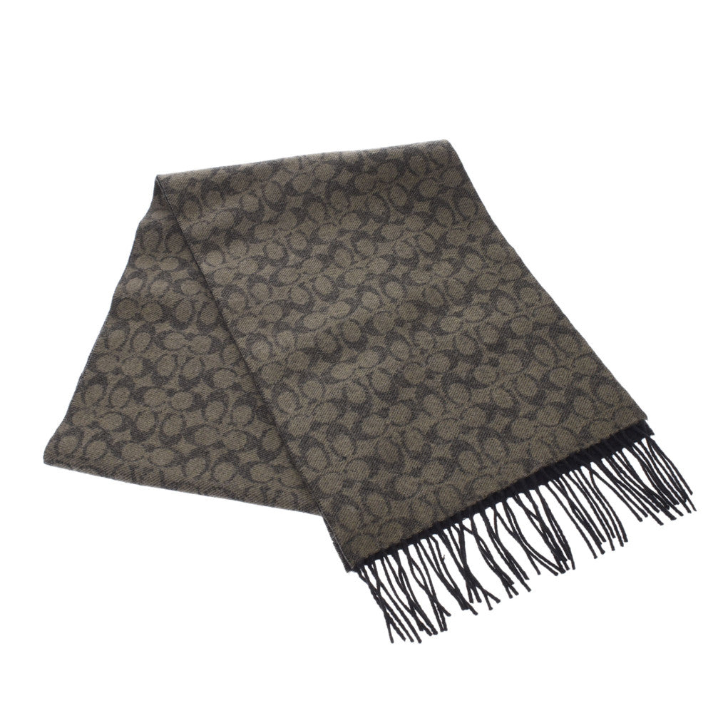 コーチシグネチャー ダークグリーン ユニセックス マフラー 76057