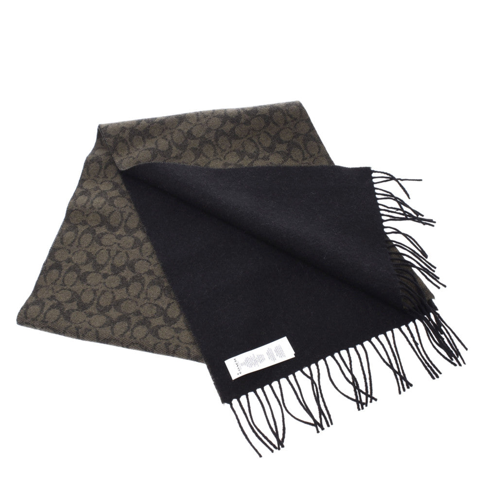 コーチシグネチャー ダークグリーン ユニセックス マフラー 76057