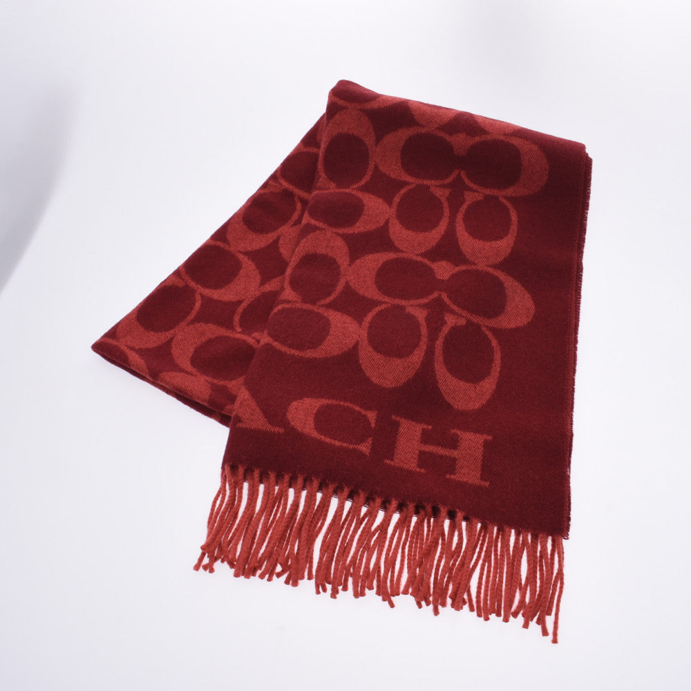 コーチシグネチャー 赤 ユニセックス マフラー F76384 COACH – 銀蔵