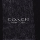 COACH Coach Stripe Black / Charcoal 76059 Unisex Wool 95% / Cashmere 5% Muffler Unused Silgrin